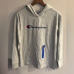 CHAMPION Women’s Light Heather Gray Pullover Hoodie Size L NEW